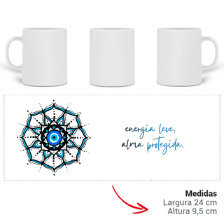 Nome do produto Caneca Mágica Mandala Olho Grego – Círculo de Harmonia – Energia leve, alma protegida