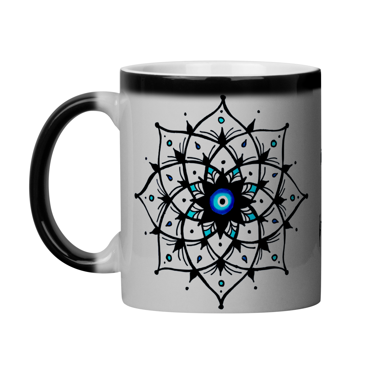 Nome do produto: Caneca Mágica Mandala Olho Grego – Xô, Inveja! – O olho grego tá on, pode olhar à vontade