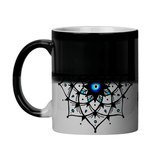 Nome do produto Caneca Mágica Mandala Olho Grego – Xô, Inveja! – O olho grego tá on, pode olhar à vontade