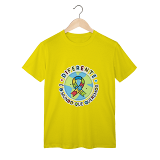Nome do produto T-shirt Classic: CONSCIENTIZAÇÃO AUTISMO (Diferente é o Mundo Que Queremos)