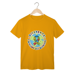 Nome do produto T-shirt Classic: CONSCIENTIZAÇÃO AUTISMO (Diferente é o Mundo Que Queremos)