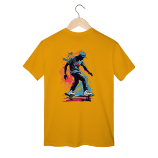 Nome do produto T-Shirt Classic: SKATE RIDER (Zero Queda no Estilo) *Estampa nas Costas*