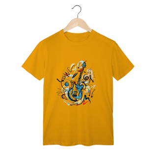 Nome do produto T-Shirt Classic: Solo de Guitarra Abstrata (O Conforto É Música Pros Seus Ouvidos!)