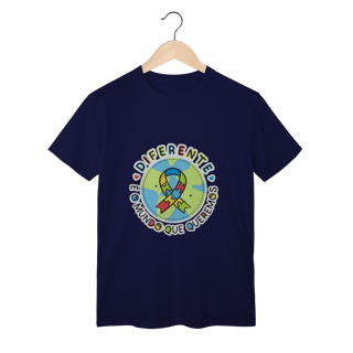 Nome do produto T-shirt Classic: CONSCIENTIZAÇÃO AUTISMO (Diferente é o Mundo Que Queremos)