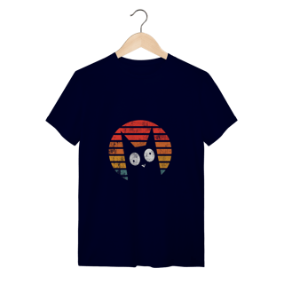 Nome do produto T-Shirt Quality: Gato Retrô Psicodélico
