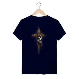 Nome do produto T-Shirt Quality: Fé e Devoção (Jesus e Crucifixo)
