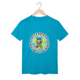 Nome do produto T-shirt Classic: CONSCIENTIZAÇÃO AUTISMO (Diferente é o Mundo Que Queremos)