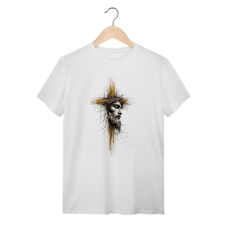 Nome do produto T-Shirt Quality: Fé e Devoção (Jesus e Crucifixo)