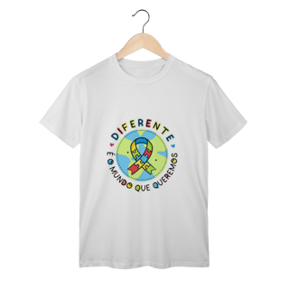Nome do produto T-shirt Classic: CONSCIENTIZAÇÃO AUTISMO (Diferente é o Mundo Que Queremos)