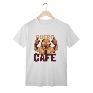 T-Shirt Classic: QUERO CAFÉ! (Urgência Matinal em Algodão Premium)