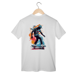 Nome do produto T-Shirt Classic: SKATE RIDER (Zero Queda no Estilo) *Estampa nas Costas*