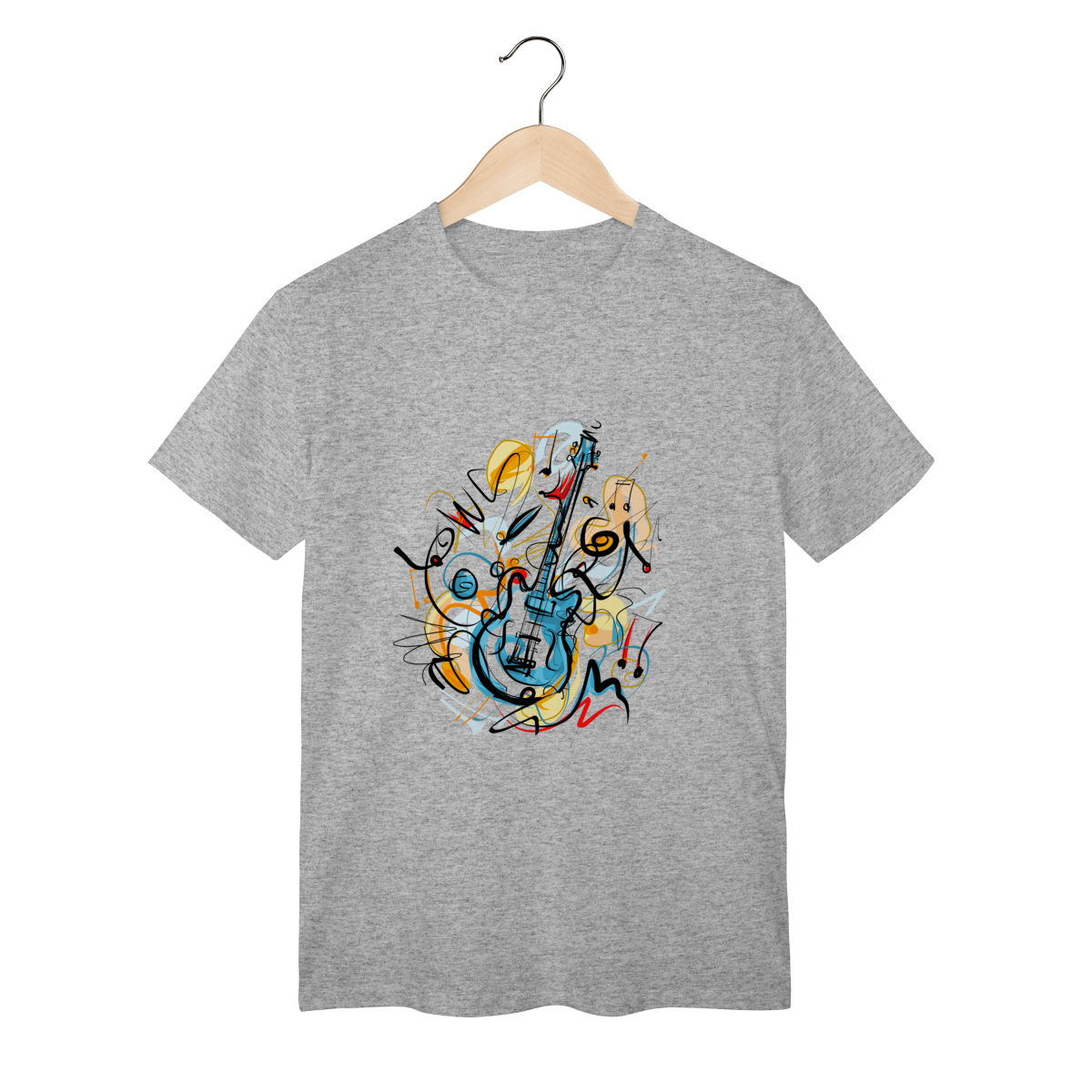 T-Shirt Classic: Solo de Guitarra Abstrata (O Conforto É Música Pros Seus Ouvidos!)
