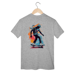 Nome do produto T-Shirt Classic: SKATE RIDER (Zero Queda no Estilo) *Estampa nas Costas*