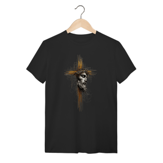 T-Shirt Quality: Fé e Devoção (Jesus e Crucifixo)