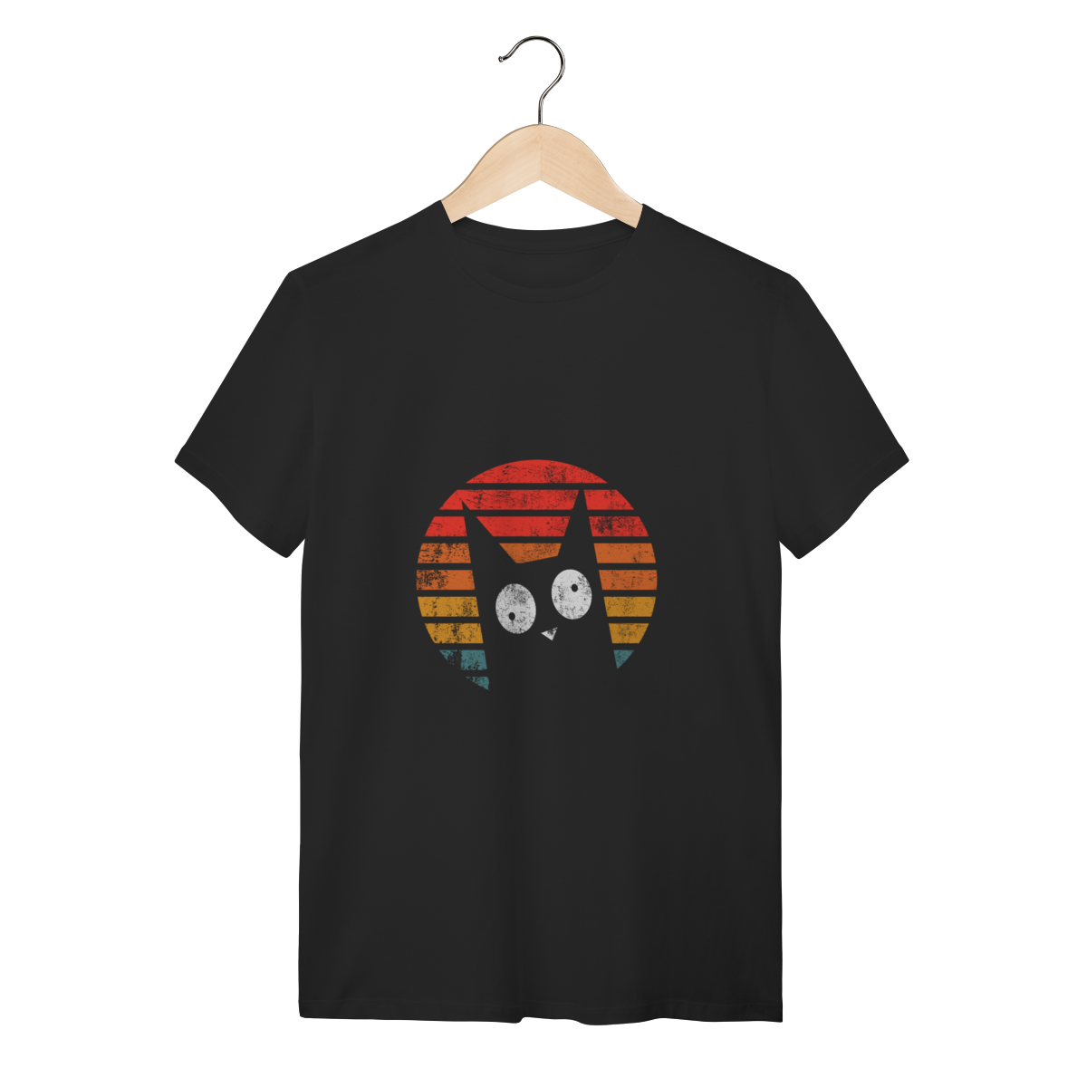 T-Shirt Quality: Gato Retrô Psicodélico