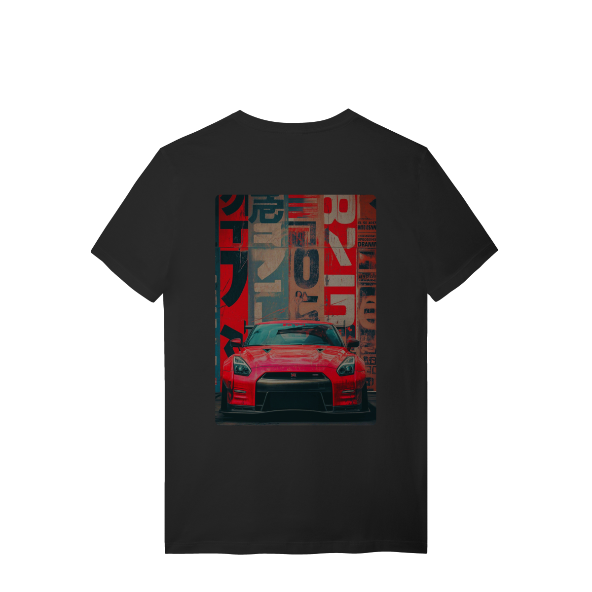 T-shirt Quality: GTR VERMELHO (Velocidade e Multas de Design) *Estampa nas Costas*
