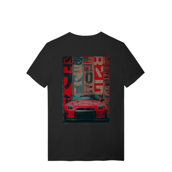 T-shirt Quality: GTR VERMELHO (Velocidade e Multas de Design) *Estampa nas Costas*