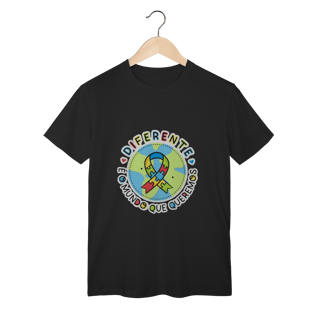 Nome do produto T-shirt Classic: CONSCIENTIZAÇÃO AUTISMO (Diferente é o Mundo Que Queremos)
