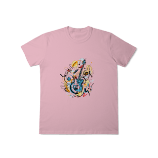 Nome do produto T-Shirt Classic: Solo de Guitarra Abstrata (O Conforto É Música Pros Seus Ouvidos!)
