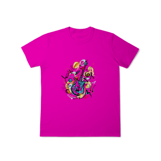 Nome do produto T-Shirt Classic: Solo de Guitarra Abstrata (O Conforto É Música Pros Seus Ouvidos!)