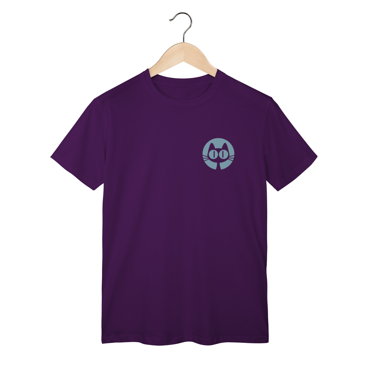 T-Shirt Classic: Gato Minimalista (O Básico do Conforto, Olhos de Pura Curiosidade!)