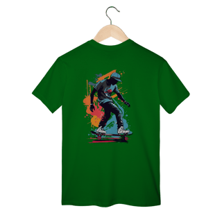 Nome do produto T-Shirt Classic: SKATE RIDER (Zero Queda no Estilo) *Estampa nas Costas*