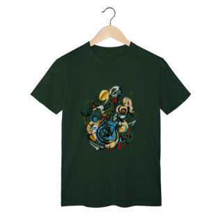 Nome do produto T-Shirt Classic: Solo de Guitarra Abstrata (O Conforto É Música Pros Seus Ouvidos!)