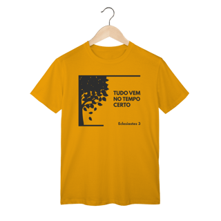 Nome do produto Camiseta “Tudo Vem no Tempo Certo” – Fé, Esperança e Confiança em Deus