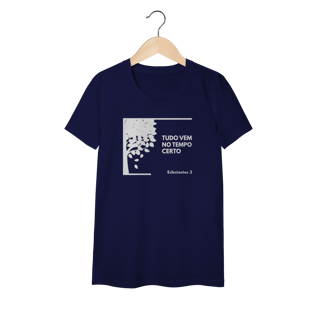 Nome do produto Camiseta “Tudo Vem no Tempo Certo” – Fé, Esperança e Confiança em Deus