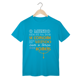 Nome do produto Camiseta Terço dos Homens – Fé que Transforma o Mundo com Oração e Devoção