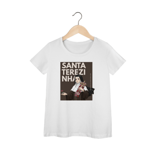 Camisa Baby Long Feminina Santa Teresinha – Fé, Amor e Simplicidade