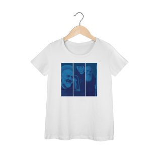 Camiseta Baby Long Coleção Todos os Santos – Padre Pio, Santa Faustina e São Bento | Fé, Proteção e Devoção