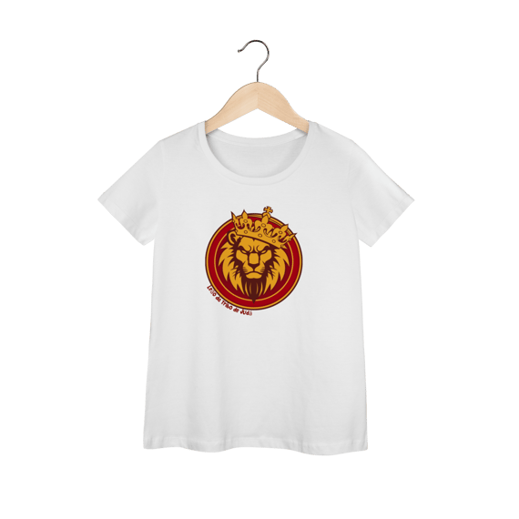 Camiset Baby Long a Escudo Leão da Tribo de Judá – Força, Fé e Autoridade em Cristo