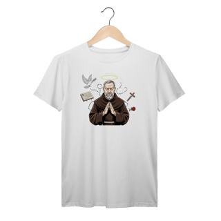 Camiseta Padre Pio – Fé, Milagre e Devoção Verdadeira