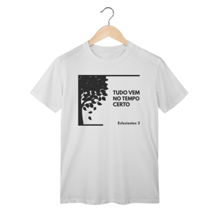 Nome do produto Camiseta “Tudo Vem no Tempo Certo” – Fé, Esperança e Confiança em Deus