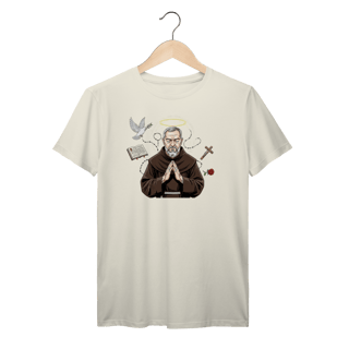 Nome do produto Camiseta Padre Pio – Fé, Milagre e Devoção Verdadeira