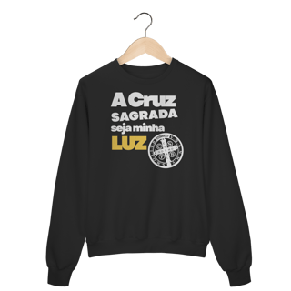 Moletom “A Cruz Sagrada Seja a Minha Luz” – Moletom Prime Fechado