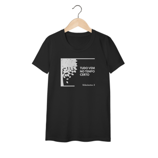 Camiseta “Tudo Vem no Tempo Certo” – Fé, Esperança e Confiança em Deus