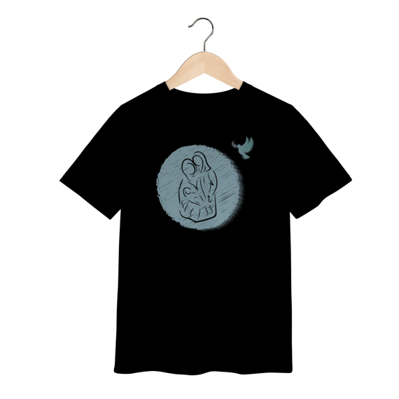 Camiseta Infantil Sagrada Família com Espírito Santo – Fé, Amor e Proteção Divina