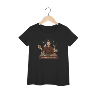 Nome do produto Camisa Baby Long Feminina São Francisco de Assis – Simplicidade, Amor e Fé