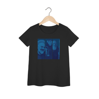 Nome do produto Camiseta Baby Long Coleção Todos os Santos – Padre Pio, Santa Faustina e São Bento | Fé, Proteção e Devoção