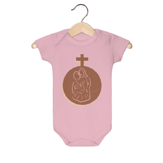 Nome do produto Body Infantil Sagrada Família com Cruz – Fé, Proteção e Devoção