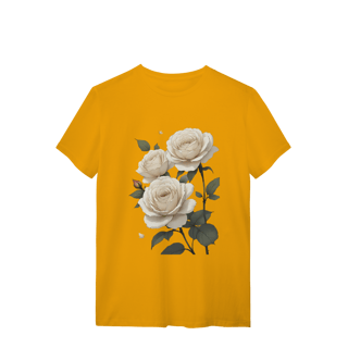 Nome do produto T-Shirt Quality Rosas Branca