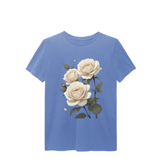 Nome do produto T-Shirt Estonada Rosas Branca