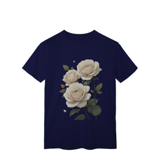 Nome do produto T-Shirt Classic Rosas Branca 