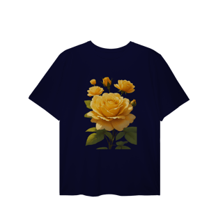Nome do produto T-Shirt Plus Size Rosas Amarelo 