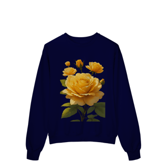 Nome do produto Moleton Prime Fechado Rosas Amarela