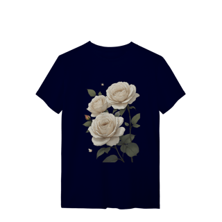 Nome do produto T-Shirt Quality Rosas Branca