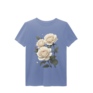 Nome do produto T-Shirt Estonada Rosas Branca