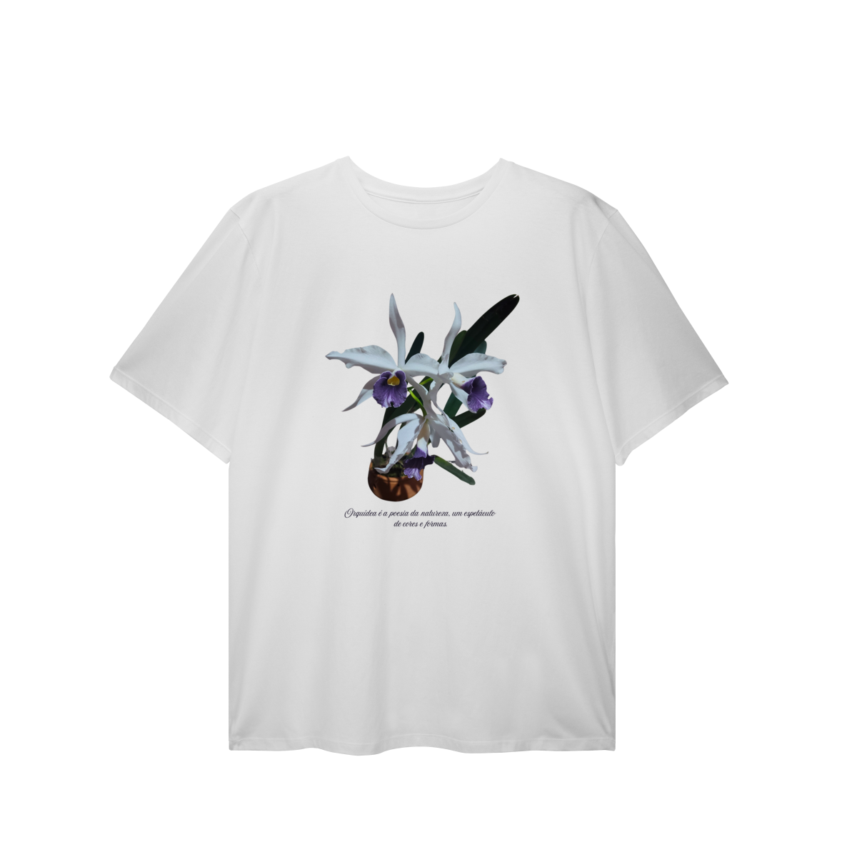 T-Shirt Plus Size Orquidea Coerulea